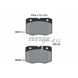 Колодки гальмівні, комплект TEXTAR 2903701