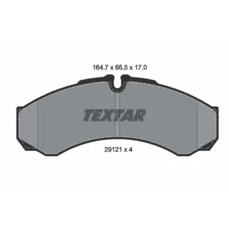 Колодки гальмівні, комплект TEXTAR 2912111