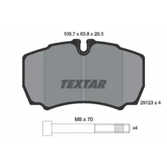 Колодки гальмівні, комплект TEXTAR 2912303