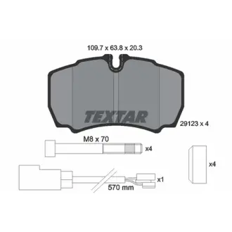 Колодки гальмівні, комплект TEXTAR 2912307