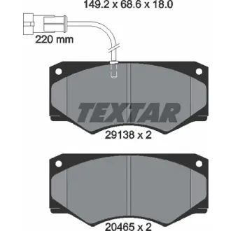 Колодки гальмівні, комплект TEXTAR 2913801