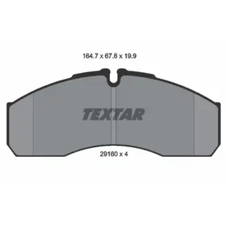 Колодки тормозные, комплект TEXTAR 2916002
