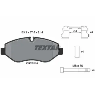 Колодки гальмівні, комплект TEXTAR 2922901