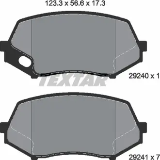 Колодки гальмівні, комплект TEXTAR 2924001