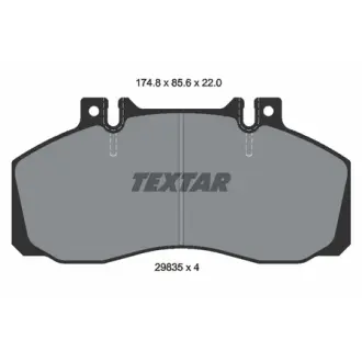 Колодки гальмівні, комплект TEXTAR 2983506
