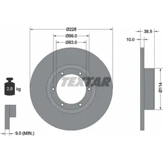 Тормозной диск TEXTAR 92009200