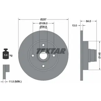 Тормозной диск TEXTAR 92012500