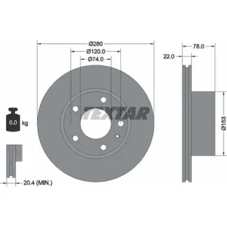 Тормозной диск TEXTAR 92013800