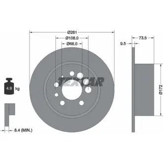 Тормозной диск TEXTAR 92031400