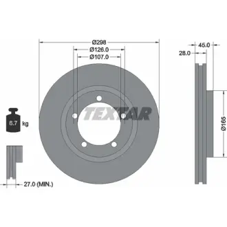 Тормозной диск TEXTAR 92040200