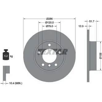 Диск гальмівний BMW 3(E36)/Z3(E36) "F D=286mm "90-"03 TEXTAR 92055503