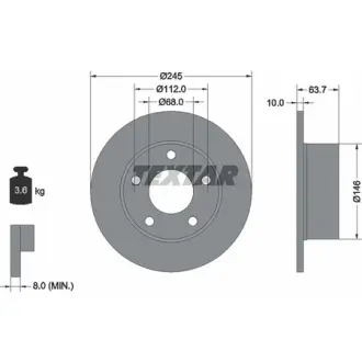 Гальмівний диск TEXTAR 92057503