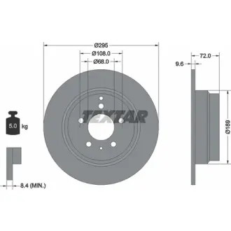 Тормозной диск TEXTAR 92066803