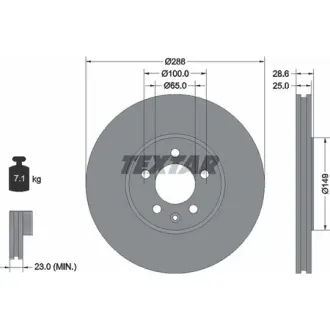 Тормозной диск TEXTAR 92072800