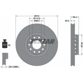 Тормозной диск TEXTAR 92073200