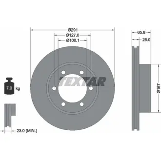Тормозной диск TEXTAR 92082700