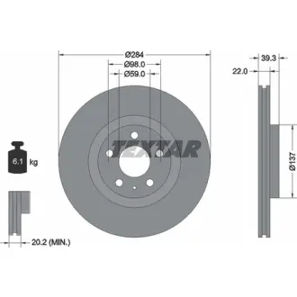 Тормозной диск TEXTAR 92083203