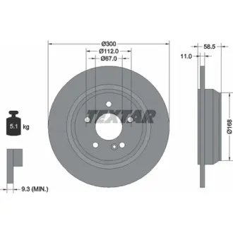 Тормозной диск TEXTAR 92099403