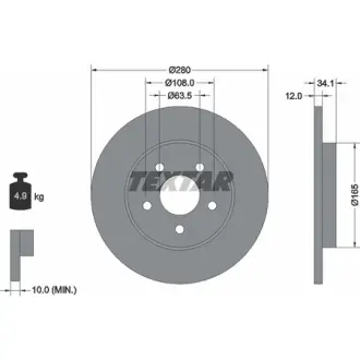 Тормозной диск TEXTAR 92109703