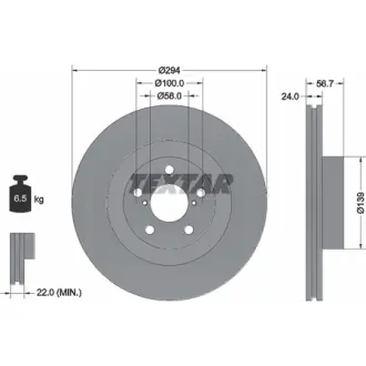 Диск гальмівний (передній) Subaru Forester 03-/Impreza 94-/Outback00- (294x24) TEXTAR 92139500