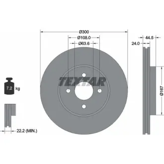 Тормозной диск TEXTAR 92139903