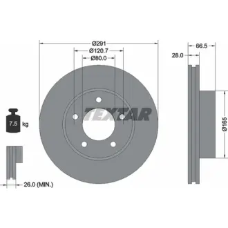Тормозной диск TEXTAR 92140200