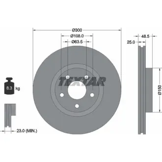 Тормозной диск TEXTAR 92141303