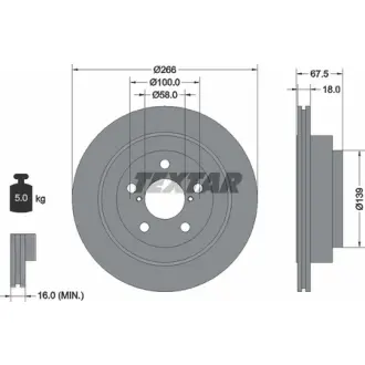Тормозной диск TEXTAR 92142100