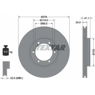 Тормозной диск TEXTAR 92171103