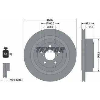Тормозной диск TEXTAR 92173603