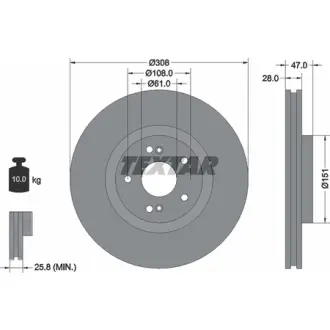 Тормозной диск TEXTAR 92174003