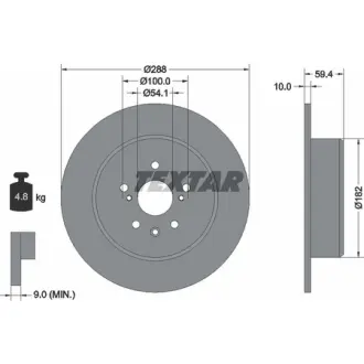 Тормозной диск TEXTAR 92179203