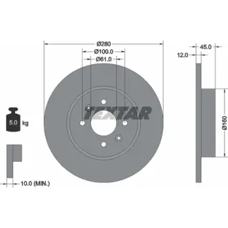 Тормозной диск TEXTAR 92181203