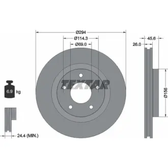Тормозной диск TEXTAR 92184403