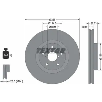 Тормозной диск TEXTAR 92194303