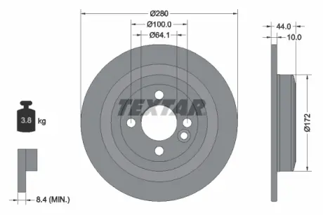 Тормозной диск TEXTAR 92234005