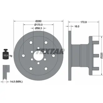 Тормозной диск TEXTAR 93042801