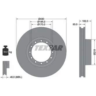 Тормозной диск TEXTAR 93085200