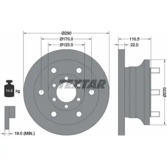 Тормозной диск TEXTAR 93095100