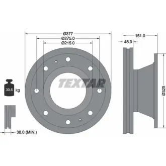 Тормозной диск TEXTAR 93127500