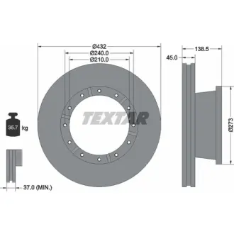 Тормозной диск TEXTAR 93142900