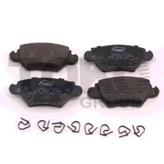 Колодки тормозные дисковые {задн., с пластинами} Европа TOKO T2243010