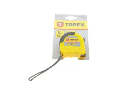 Рулетка сталева стрічка 3 м x 16 мм TOPEX 27C303