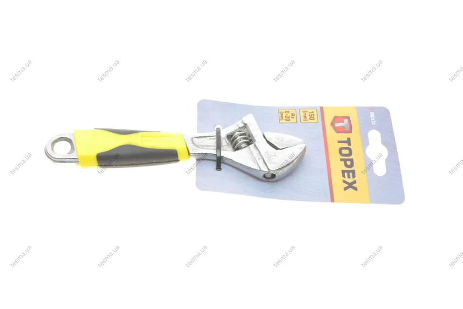 ключ розвідний 0-20 мм 6" L-150 мм TOPEX 35D121 - фото 1