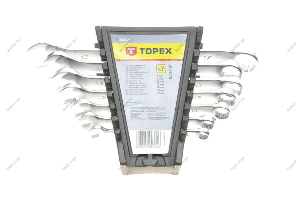 набір ключів ріжково-накидних 6-17 мм 7 од. TOPEX 35D379 - фото 1