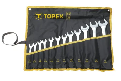 гайкові ключі комбіновані. 13-32 мм. набір з 12 шт. TOPEX 35D758