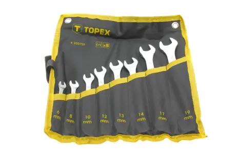 набір ключів ріжково-накидних 6-19 мм 8 од. TOPEX 35D759