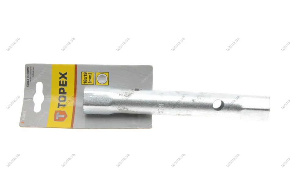 ключ торцевий трубчастий 18x19 мм L-160 мм TOPEX 35D936 - фото 1
