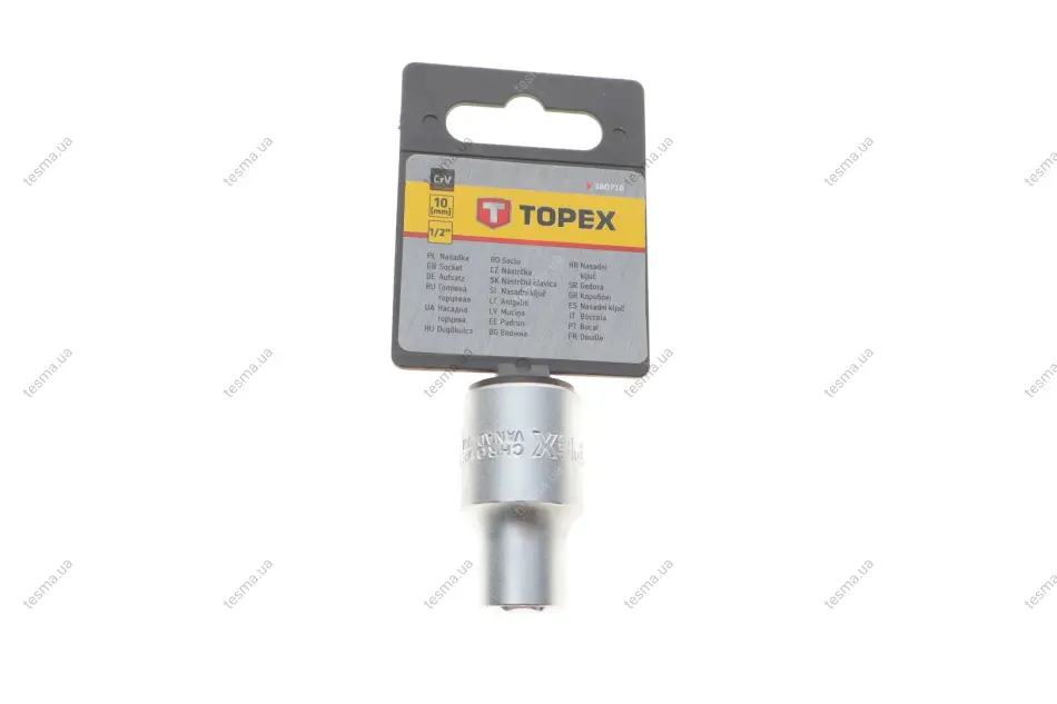 головка торцева 1/2" 10 мм TOPEX 38D710 - фото 1