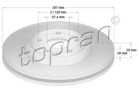 Тормозной диск TOPRAN 207991